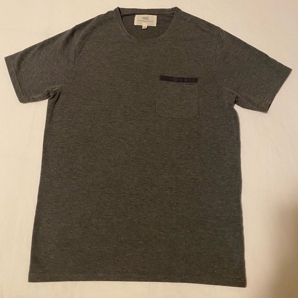 W.R.K. Work Rest Karma Men's Gray Short Sleeve Pocket Shirt